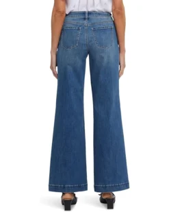 NYDJ Teresa Wide Leg Exposed Button Fly Jeans in Costa Brava -Shoes For Every Day 81WQtob1kiL. AC SR736920
