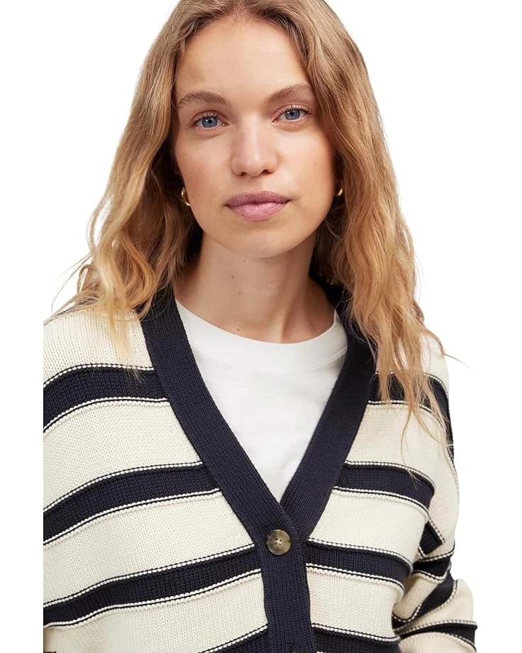 Madewell Josie Stripe Clean Cotton Cardigan | Sweaters 3 Madewell Josie Stripe Clean Cotton Cardigan | Sweaters - Image 3