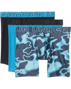 Under Armour 3-pack Performance Tech Mesh Print 6” Boxer Briefs | Underwear