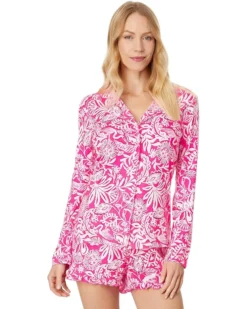 Lilly Pulitzer Pj Knit Long Sleeve Button-Up Top | Sleepwear -Shoes For Every Day 81bbiie5FvL. AC SR736920