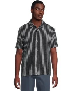 Vince Boucle Short Sleeve Button Down Shirt | Shirts & Tops