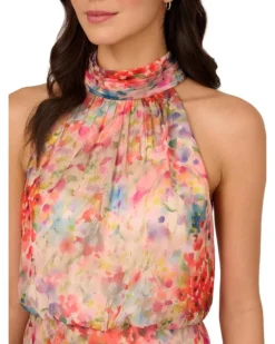 Adrianna Papell Halter Tie Blouson Midi Dress | Dresses -Shoes For Every Day 81hUKO4ssIL. AC SR736920