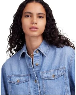 Madewell Boxy Cropped Short Sleeve Shirt In Altoona | Shirts & Tops -Shoes For Every Day 81iD77Jh CL. AC SR736920