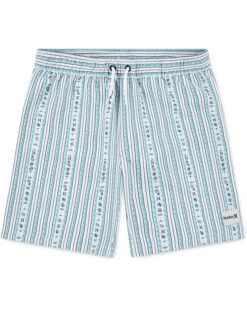 Hurley Kids Mini Vacay Stripe Pull On Swim Trunk (Big Kid) | Swimwear
