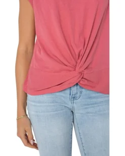 Liverpool Los Angeles Short Sleeve Boat Neck Knot Front Knit Top | Shirts & Tops -Shoes For Every Day 81kbOBRnXL. AC SR736920