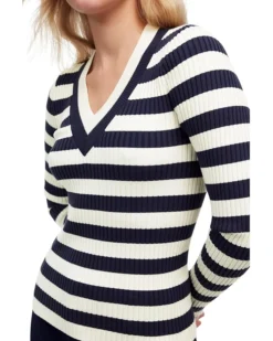 Madewell Stripe V-Neck Arden Merino Stretch | Sweaters -Shoes For Every Day 81n8tvA9jlL. AC SR736920