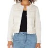 Liverpool Los Angeles Collarless Jacket With Fray & Lace in Soft Touch Twill | Coats & Outerwear