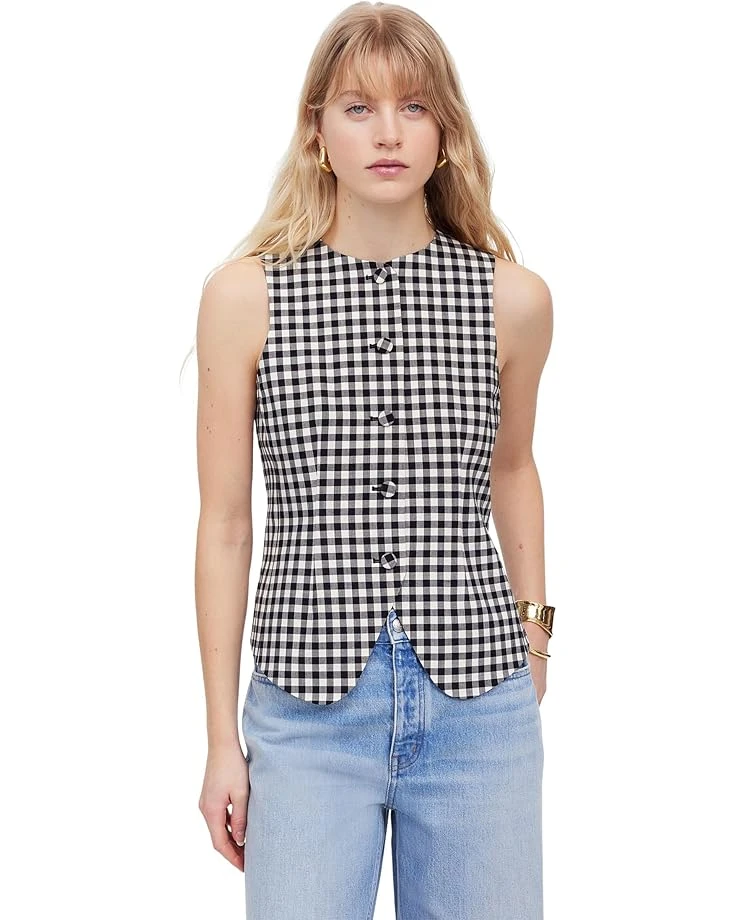 Madewell Bayley Vest - Gingham Suiting | Coats & Outerwear 1 Madewell Bayley Vest - Gingham Suiting | Coats & Outerwear
