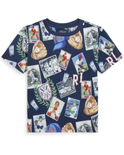 Polo Ralph Lauren Kids Baseball-Print Cotton Jersey Tee (Toddler/Little Kid) | Shirts & Tops