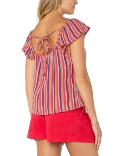 Liverpool Los Angeles Flutter Sleeve Woven Top With Ties | Shirts & Tops -Shoes For Every Day 81tJ4HhYMYL. AC SR736920