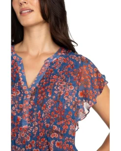 Liverpool Los Angeles Petite Double Layer Flutter Sleeve Woven Blouse With Pintucks | Shirts & Tops -Shoes For Every Day 81vJ4yEZMVL. AC SR736920