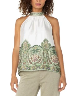 Liverpool Los Angeles Mock Neck Halter Top | Shirts & Tops