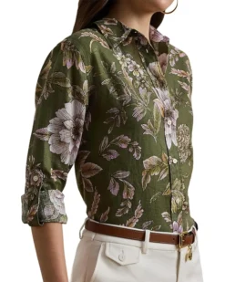Lauren Ralph Lauren Relaxed Fit Floral Linen Shirt | Shirts & Tops -Shoes For Every Day 81xmxpWBagL. AC SR736920