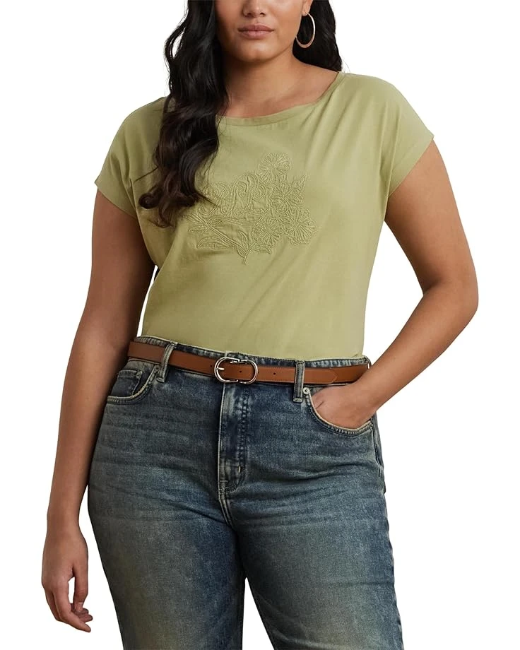Lauren Ralph Lauren Plus Size Grieta Short Sleeve T-Shirt | Shirts & Tops 1 Lauren Ralph Lauren Plus Size Grieta Short Sleeve T-Shirt | Shirts & Tops