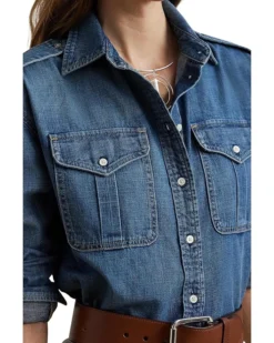 Lauren Ralph Lauren Relaxed Fit Denim Shirt | Shirts & Tops -Shoes For Every Day 91CQagomt1L. AC SR736920