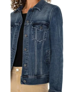 Liverpool Los Angeles Petite Classic Jean Jacket Stretch Denim | Coats & Outerwear -Shoes For Every Day 91V9F 1lM L. AC SR736920