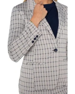 Liverpool Los Angeles Petite Fitted Blazer In Navy Taupe Grid | Coats & Outerwear 7 Liverpool Los Angeles Petite Fitted Blazer In Navy Taupe Grid | Coats & Outerwear -Shoes For Every Day 91WAq8LjsaL. AC SR736920